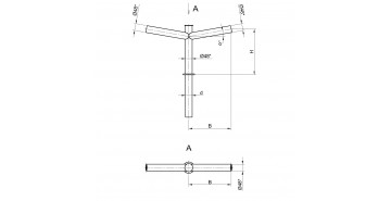 Консольный кронштейн двухрожковый К21-0,2-0,5-1-1